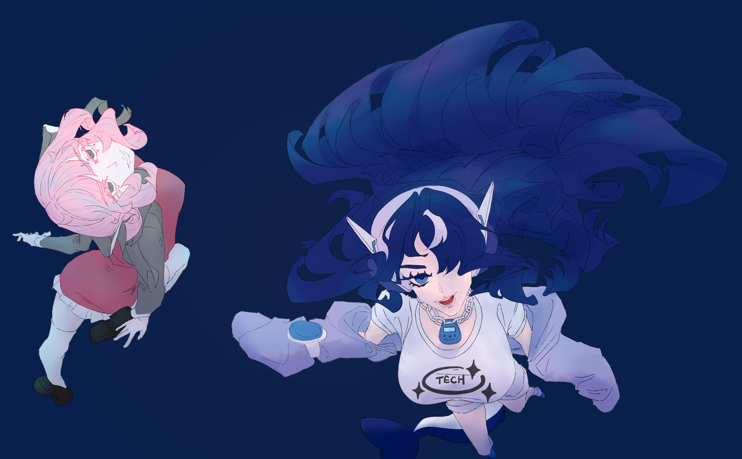 2 Half Body, Flat Colour
