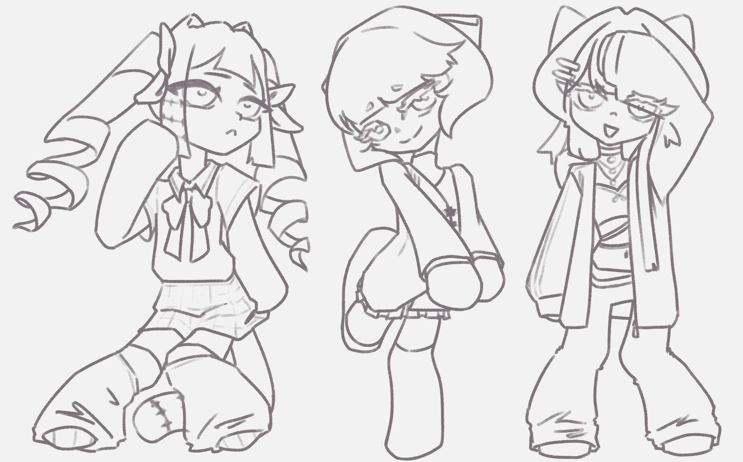 3 Chibi, Sketch